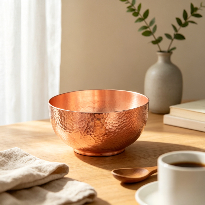 Stand Mixer Bowl - Minimalist Pure Copper Bowl Durable Metal