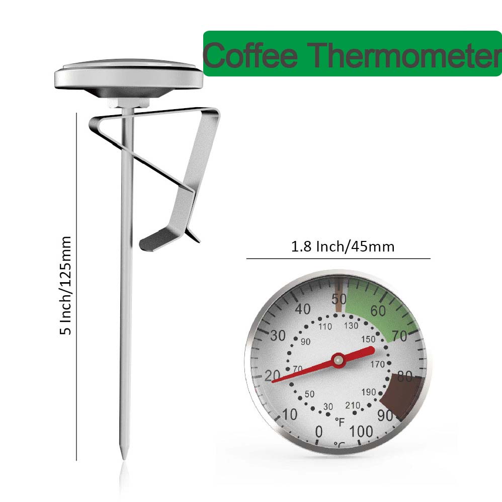 Kitchen Baking Utensil - 0-100°C Food Thermometer Stainless Steel Coffee