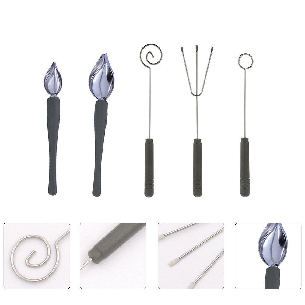 Kitchen Baking Drawing - 1Set Stainless Steel Chocolate Dipping Set