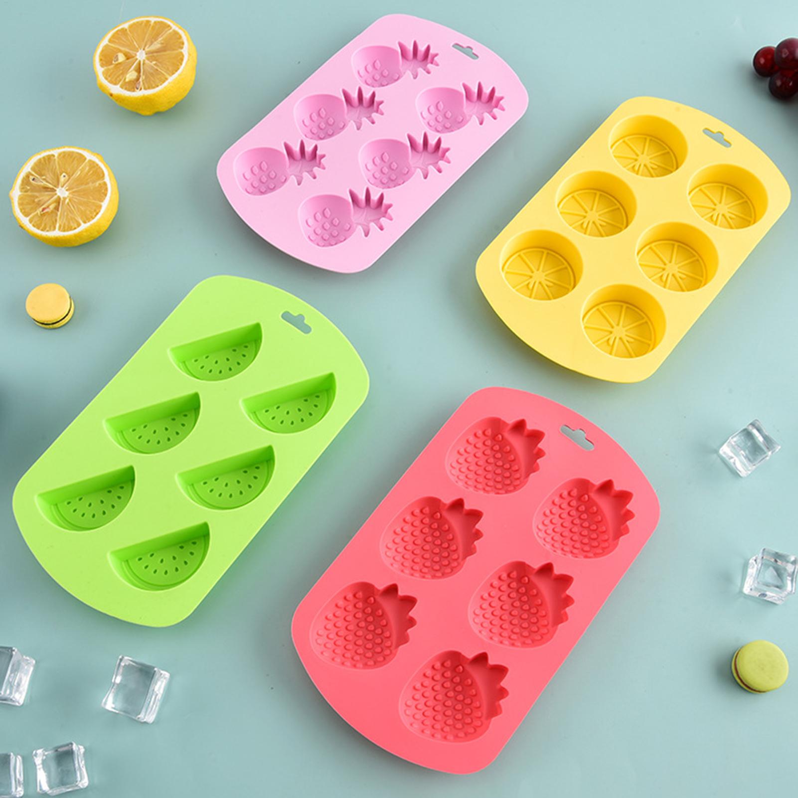 Baking Kitchen Diy - 6 Cavity Fruit Shaped Silicone Candy
