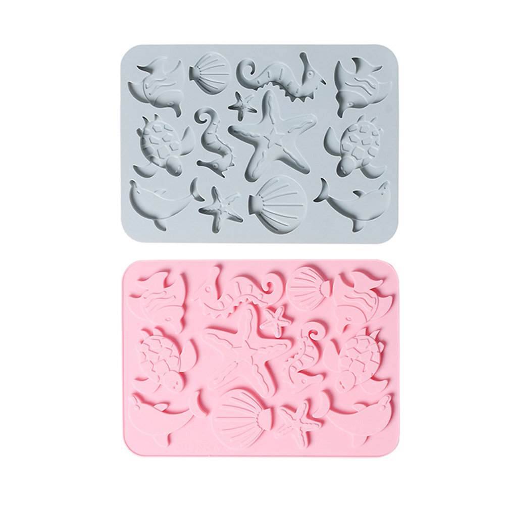 Kitchen Design For Baking - 2Pcs Food Safe Silicone Marine Life