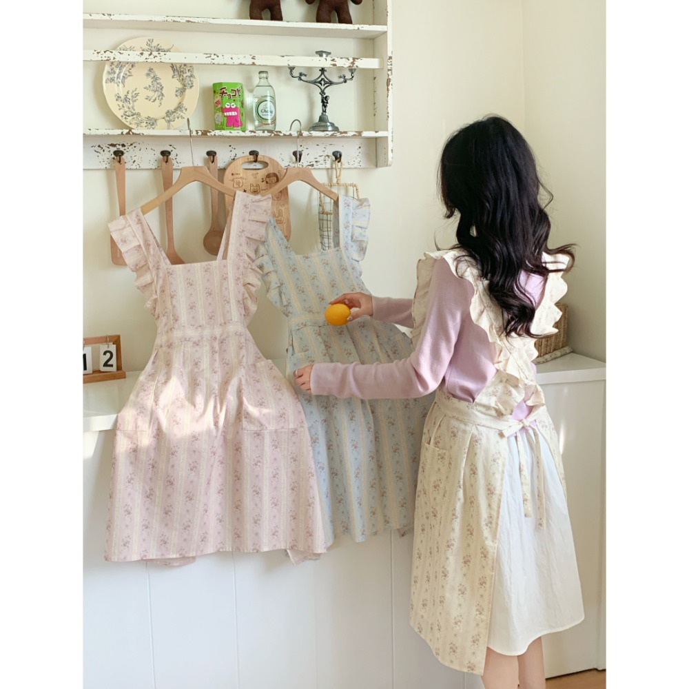 Sleeveless Floral Cotton Women - đánh giá và giá Kitchen Baking Drawing