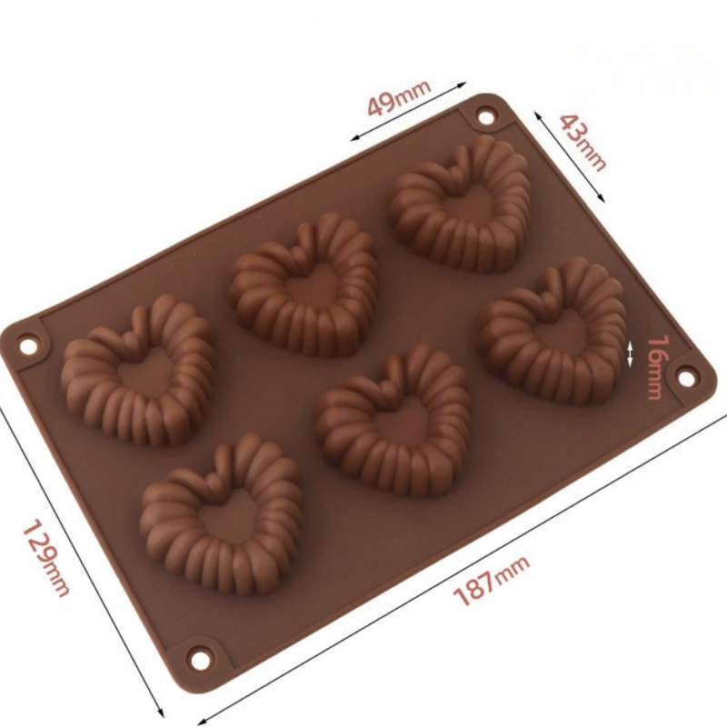 Heart-shaped Silicone Chocolat - đánh giá và giá Baking Kitchen Diy