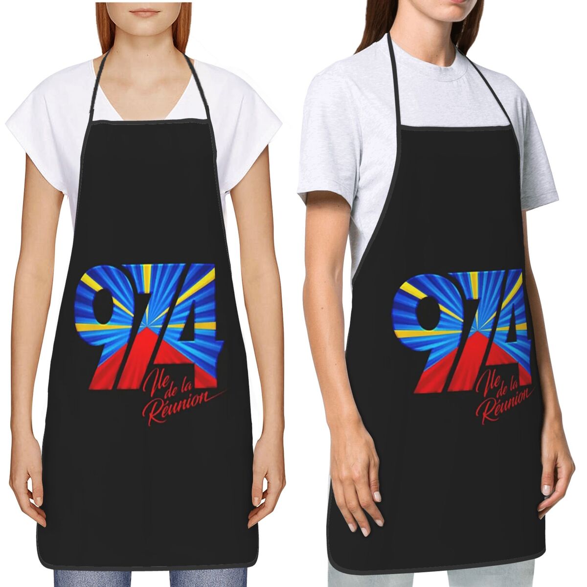 974 Reunion Island Flag Apron  - đánh giá và giá Kitchen Baking Island