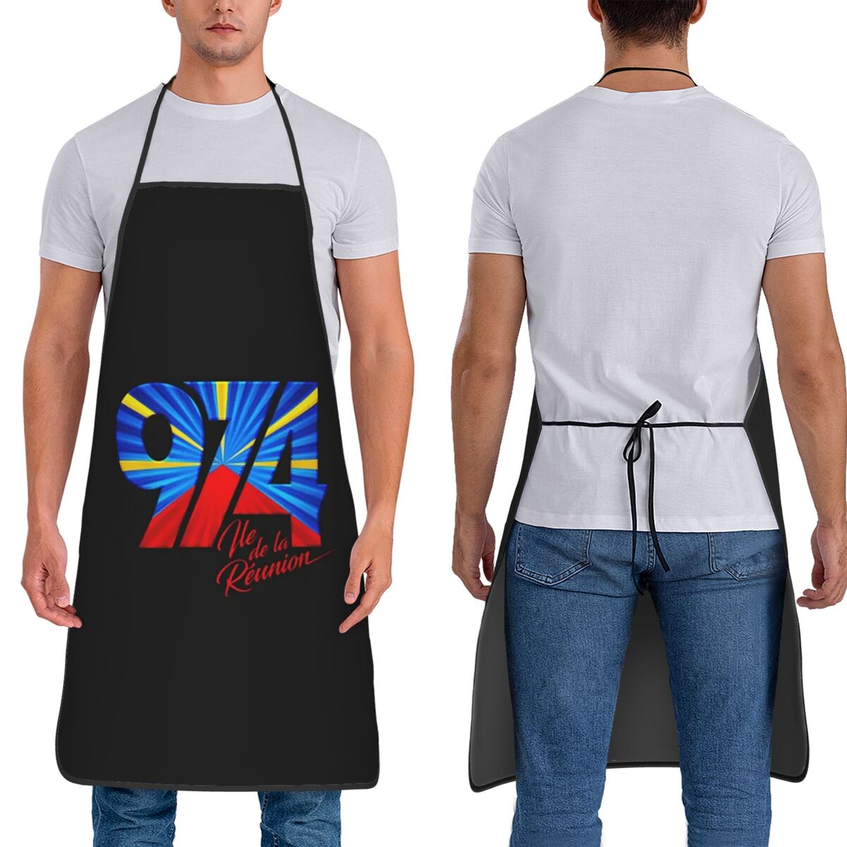 974 Reunion Island Flag Apron  - đánh giá và giá Kitchen Baking Island