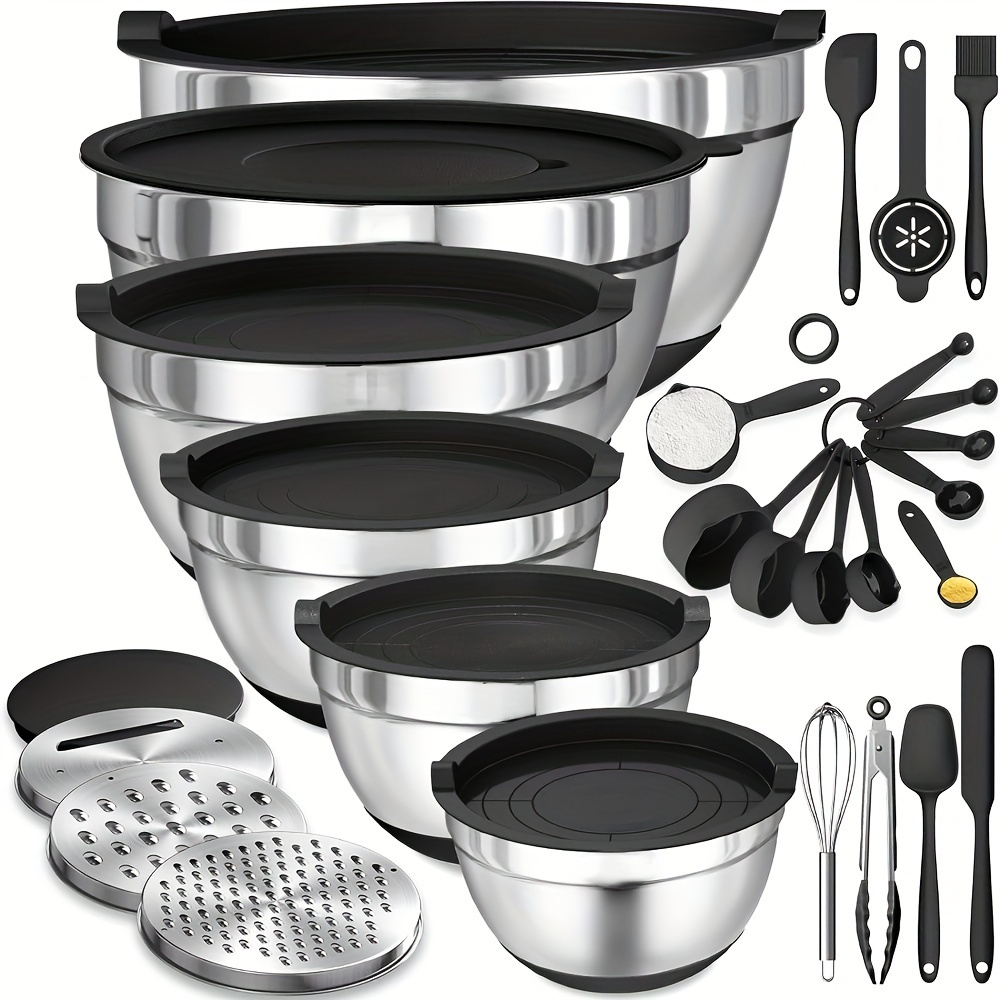 17pcs, Stainless Steel Mixing  - đánh giá và giá Stand Mixer Bowl