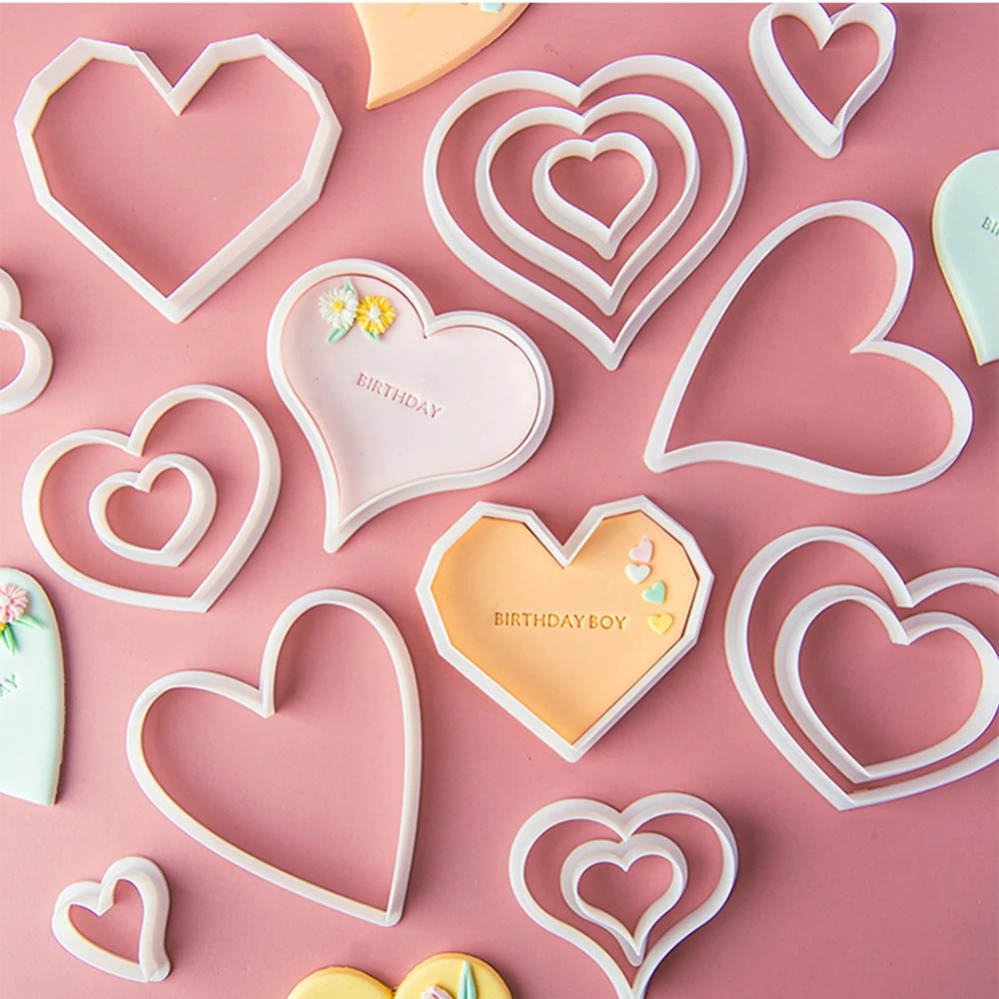 Heart Cookie Cutters Mold 3D C - đánh giá và giá Baking Kitchen Diy