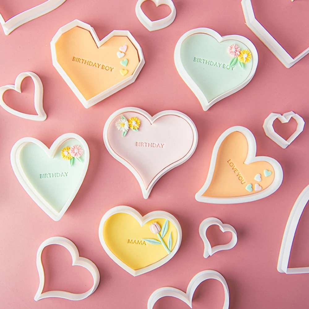 Heart Cookie Cutters Mold 3D C - đánh giá và giá Baking Kitchen Diy
