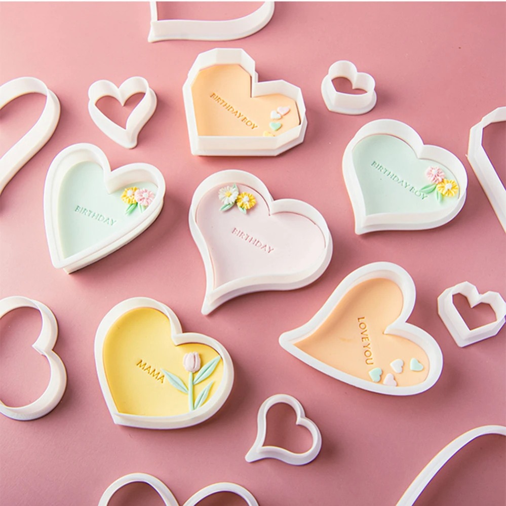 Heart Cookie Cutters Mold 3D C - đánh giá và giá Baking Kitchen Diy