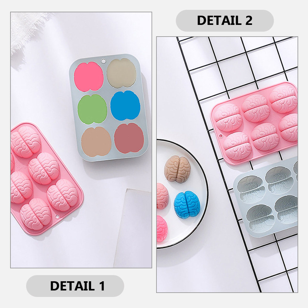 2Pcs Silicone Brain Mold Choco - đánh giá và giá Baking Kitchen Diy