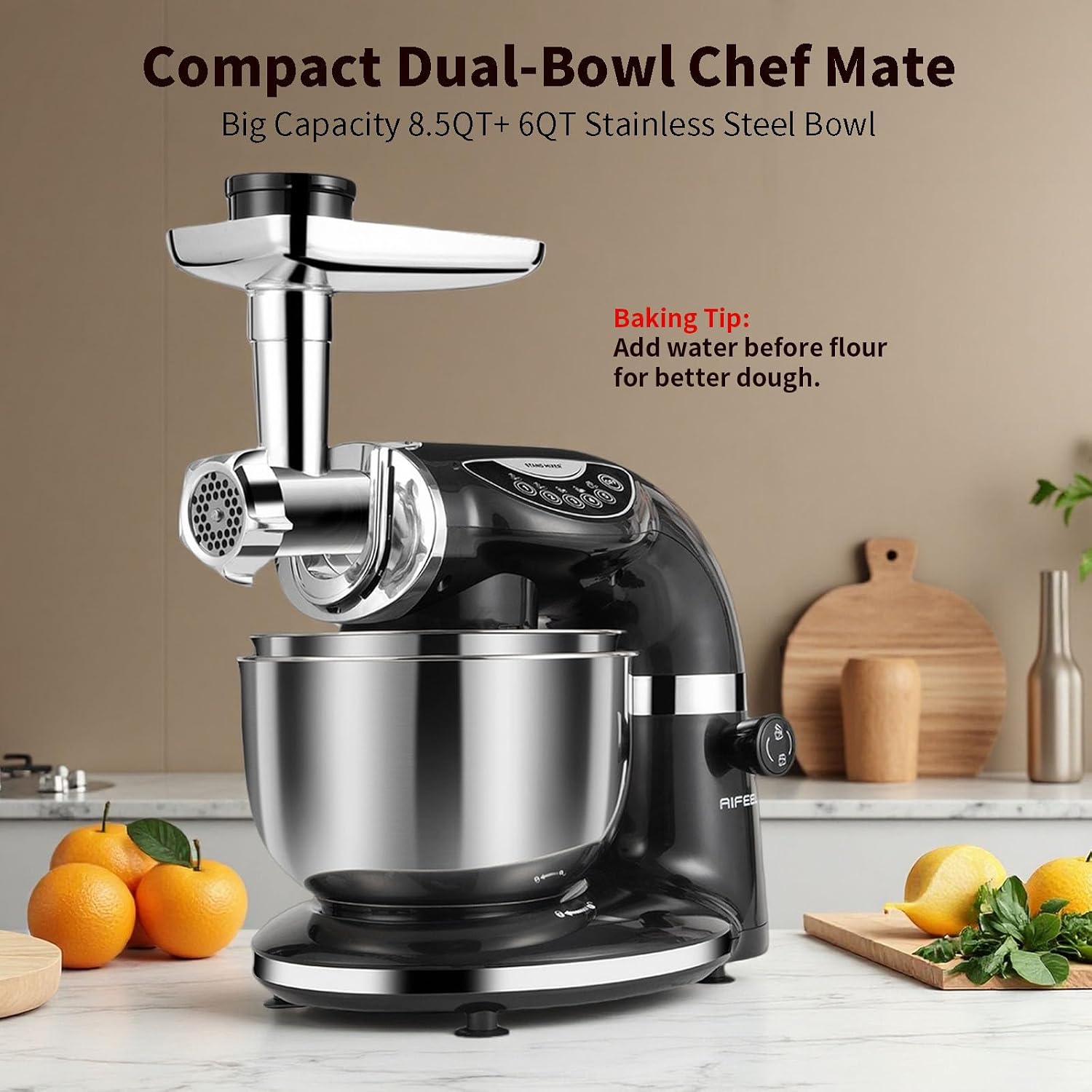 Black Electric Stand Mixer 85Q - đánh giá và giá Stand Mixer Bowl