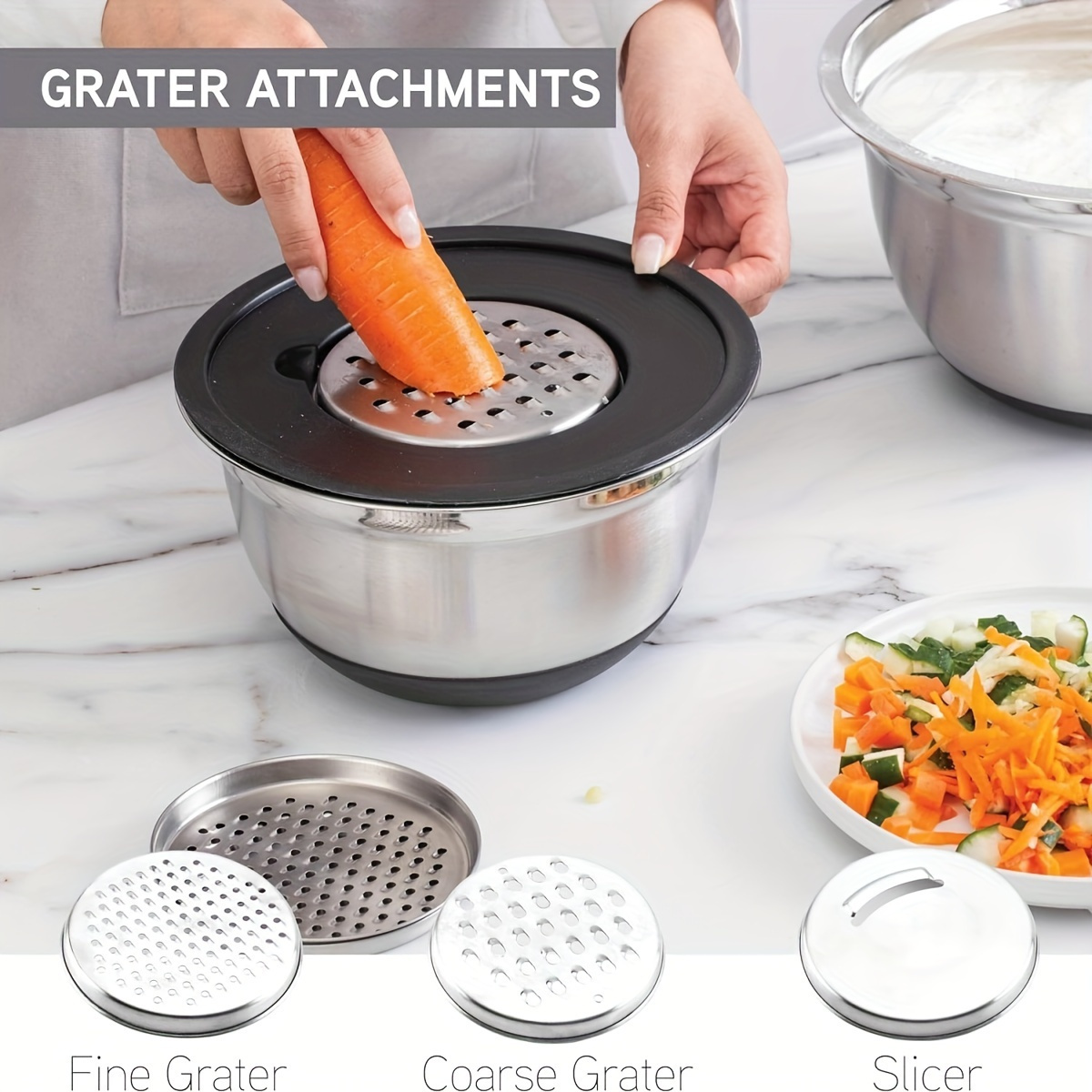 8pcs Mixing Bowls with Airtigh - đánh giá và giá Stand Mixer Bowl