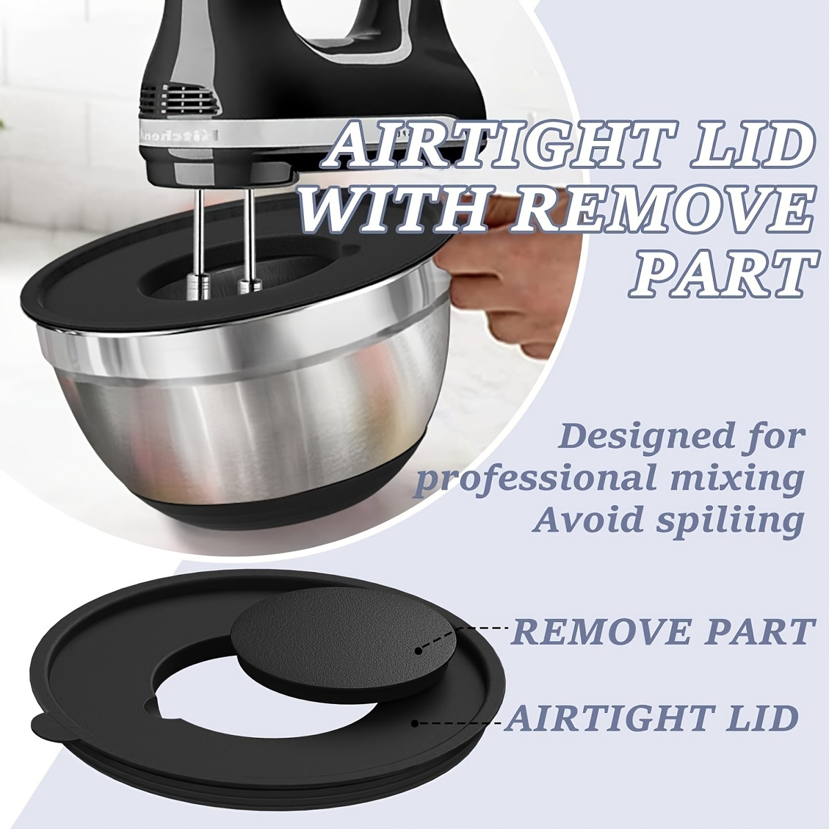 8pcs Mixing Bowls with Airtigh - đánh giá và giá Stand Mixer Bowl