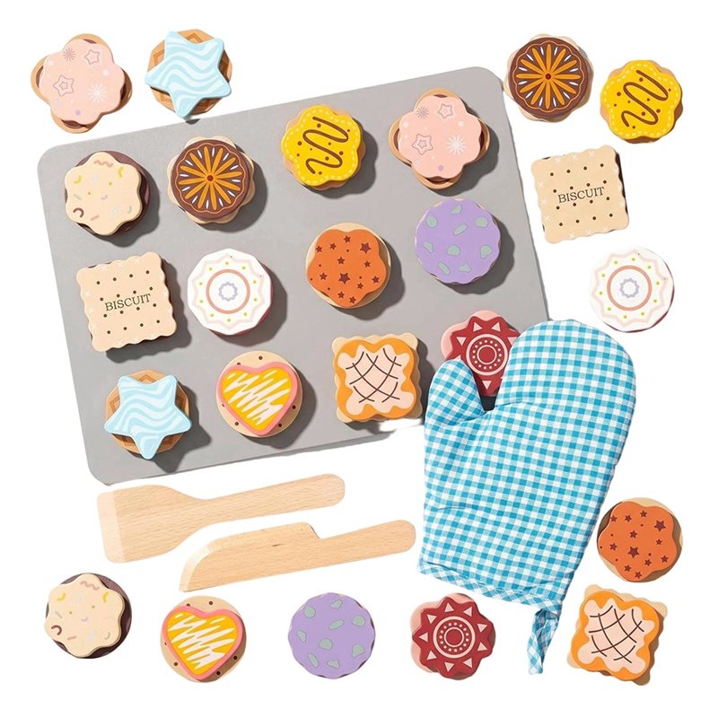 WOWFU-Wooden Cookie Play Food  - đánh giá và giá Kitchen Kids Baking Set