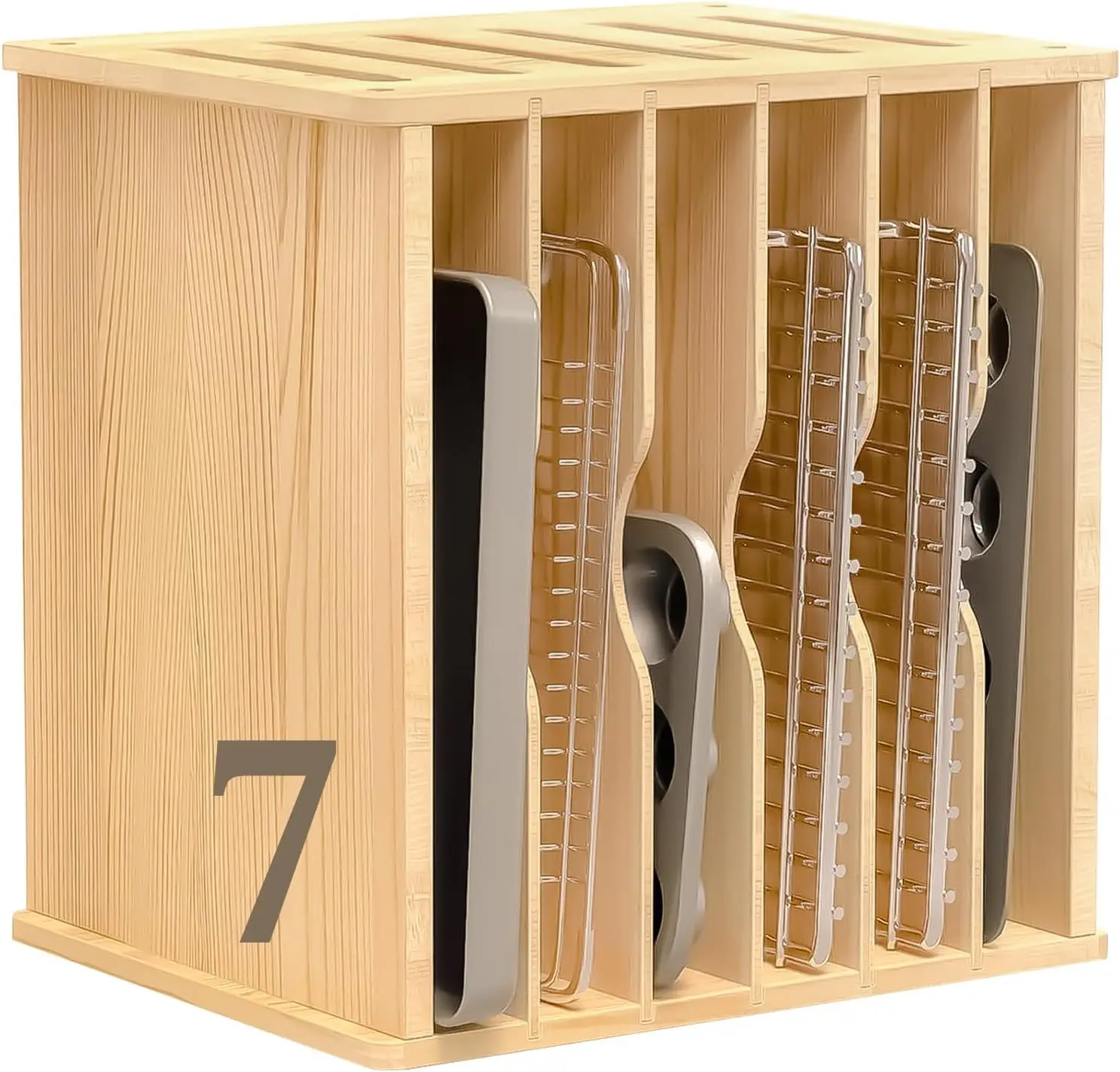 Wooden Tray Dividers for Cabin - đánh giá và giá Kitchen Cabinet Baking Sheet Organizer