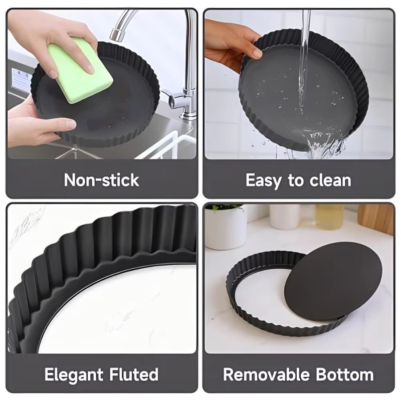 1pc Removable Bottom Fluted Ta - đánh giá và giá Kitchen Baking Pan