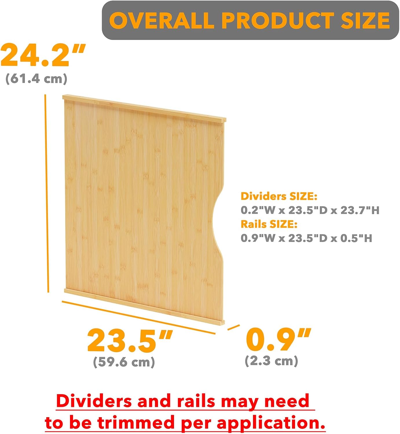 10 Pack Bamboo Tray Dividers f - đánh giá và giá Kitchen Cabinet Baking Sheet Organizer